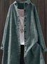 Women Striped Long Sleeve Shirt Spring/Fall Printing Stand Collar Daily Casual Top
