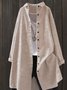 Women Striped Long Sleeve Shirt Spring/Fall Printing Stand Collar Daily Casual Top