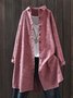 Women Striped Long Sleeve Shirt Spring/Fall Printing Stand Collar Daily Casual Top
