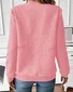 Women Plain V Neck Casual Spring/Fall Long Sleeve Sweatshirt