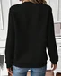 Women Plain V Neck Casual Spring/Fall Long Sleeve Sweatshirt