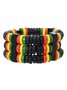 Bohemian Colorful Wooden Bead Bracelets Fashionable And Versatile Handmade Beaded Elastic Wire Wooden Bead Bracelets
