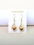 Butterfly Time Gem Dried Flower Gypsophila Lace Flower Pastoral Style Glass Earrings