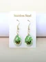 Butterfly Time Gem Dried Flower Gypsophila Lace Flower Pastoral Style Glass Earrings