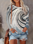 Women Abstract Long Sleeve Tee T-shirt Crew Neck Printing Casual Spring/Fall Graphic Tee Top