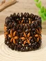 Bohemian Colorful Wooden Bead Bracelets Fashionable And Versatile Handmade Beaded Elastic Wire Wooden Bead Bracelets