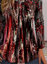 Women Abstract Long Sleeve Tee T-shirt Crew Neck Printing Casual Spring/Fall Graphic Tee Top