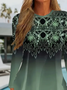 Women Ethnic Long Sleeve Tee T-shirt Crew Neck Printing Casual Spring/Fall Graphic Tee Top