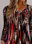 Women Abstract Long Sleeve Tee T-shirt Crew Neck Printing Casual Spring/Fall Graphic Tee Top