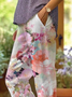 Women Floral Long Pants Casual Spring/Fall Trousers