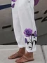 Women Floral Long Pants Casual Spring/Fall Trousers