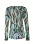 Women Abstract Long Sleeve Tee T-shirt V Neck Printing Casual Spring/Fall Graphic Tee Top