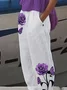 Women Floral Long Pants Casual Spring/Fall Trousers