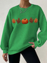 Women Halloween Crew Neck Casual Spring/Fall Long Sleeve Sweatshirt