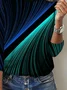 Women Abstract Long Sleeve Tee T-shirt Crew Neck Printing Casual Spring/Fall Graphic Tee Top