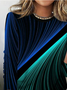Women Abstract Long Sleeve Tee T-shirt Crew Neck Printing Casual Spring/Fall Graphic Tee Top