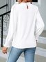 Women Plain Long Sleeve Tee T-shirt Crew Neck Gathered Vintage Spring/Fall Top