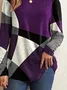 Women Abstract Long Sleeve Tee T-shirt Crew Neck Printing Casual Spring/Fall Graphic Tee Top
