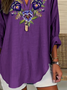 Women Floral Long Sleeve Blouse Spring/Fall Printing V Neck Daily Casual Top