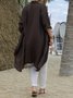 Women Plain Spring/Fall Cover-up Vintage Split Joint Lightweight Cardigan