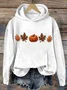Women Halloween Pumpkin Maple Leaf Spring/Fall Printing Long Sleeve Casual Daily Hoodie