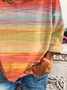Women Halloween Rainbow Long Sleeve Tee T-shirt Crew Neck Printing Casual Spring/Fall Graphic Tee Top
