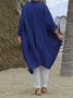 Women Plain Spring/Fall Cover-up Vintage Split Joint Lightweight Cardigan