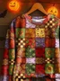 Women Halloween Crew Neck Printing Casual Spring/Fall Long Sleeve Sweatshirt