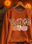 Women Floral Crew Neck Printing Casual Spring/Fall Long Sleeve Sweatshirt