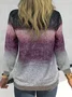 Women Abstract Crew Neck Printing Casual Spring/Fall Long Sleeve Sweatshirt