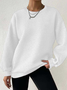 Women Plain Crew Neck Casual Spring/Fall Long Sleeve Sweatshirt