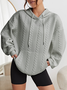Women Plain Spring/Fall Long Sleeve Casual Daily Hoodie