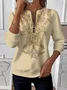 Women Ombre Crew Neck Vintage Spring/Fall Long Sleeve Sweatshirt