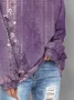 Women Floral Crew Neck Printing Casual Spring/Fall Long Sleeve Sweatshirt