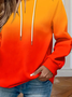Women Ombre Spring/Fall Printing Long Sleeve Casual Daily Hoodie