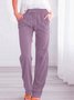 Women Plain Long Pants Casual Spring/Fall Trousers