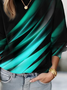 Women Abstract Crew Neck Printing Casual Spring/Fall Long Sleeve Sweatshirt
