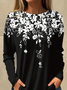 Women Floral Long Sleeve Tee T-shirt Crew Neck Printing Casual Spring/Fall Graphic Tee Top