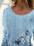 Women Floral Long Sleeve Tee T-shirt Crew Neck Printing Casual Spring/Fall Graphic Tee Top