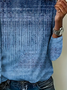 Women Abstract Long Sleeve Tee T-shirt Crew Neck Printing Casual Spring/Fall Graphic Tee Top