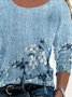 Women Floral Long Sleeve Tee T-shirt Crew Neck Printing Casual Spring/Fall Graphic Tee Top