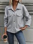 Women Spring/Fall Outerwear Vintage Jacquard Plain Long Sleeve Shawl Collar Jacket