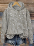 Women Floral Spring/Fall Printing Long Sleeve Casual Daily Hoodie