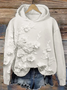 Women Floral Spring/Fall Printing Long Sleeve Casual Daily Hoodie