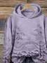 Women Floral Spring/Fall Printing Long Sleeve Casual Daily Hoodie