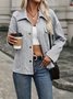Women Spring/Fall Outerwear Vintage Jacquard Plain Long Sleeve Shawl Collar Jacket
