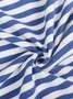 Women Striped Split Joint Spring/Fall Street Long Sleeve Crew Neck Sweater