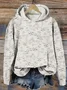 Women Floral Spring/Fall Printing Long Sleeve Casual Daily Hoodie