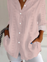 Women Abstract Long Sleeve Shirt Spring/Fall Buckle Shirt Collar Regular Sleeve Daily Casual Top