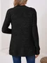 Women Plain Spring/Fall Cover-up Vintage Split Joint Lightweight Cardigan